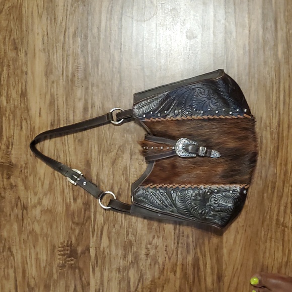 American west cowhide purse Brown - Picture 1 of 12